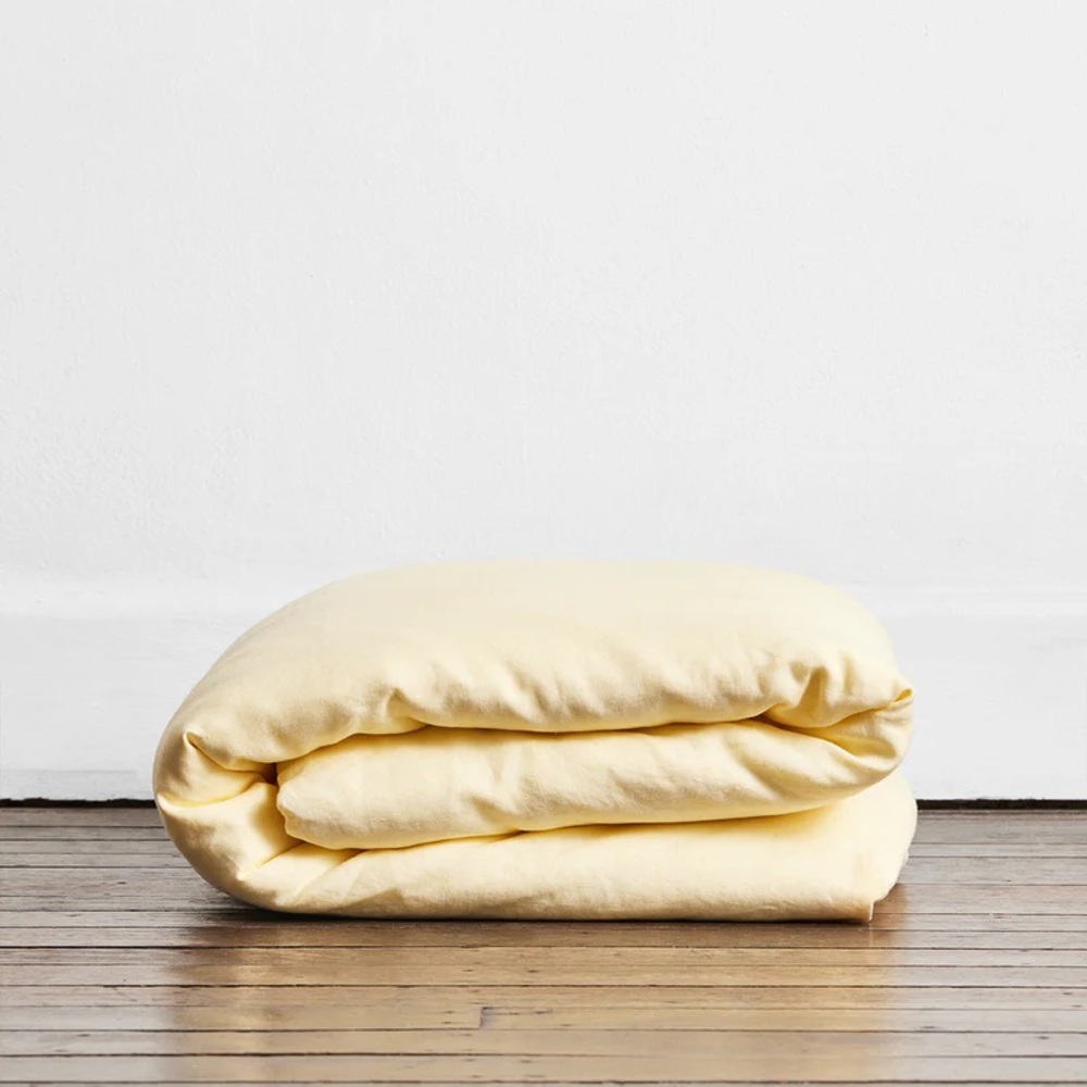 Bed Threads Limoncello Linen Twin Duvet Cover